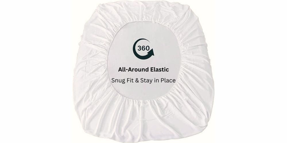 Deep Fitted Sheet with Matching Pillowcases - Microfiber, All-Around Elastic 40cm depth, Wrinkle-Free, Fade Resistant - Suitable for All!